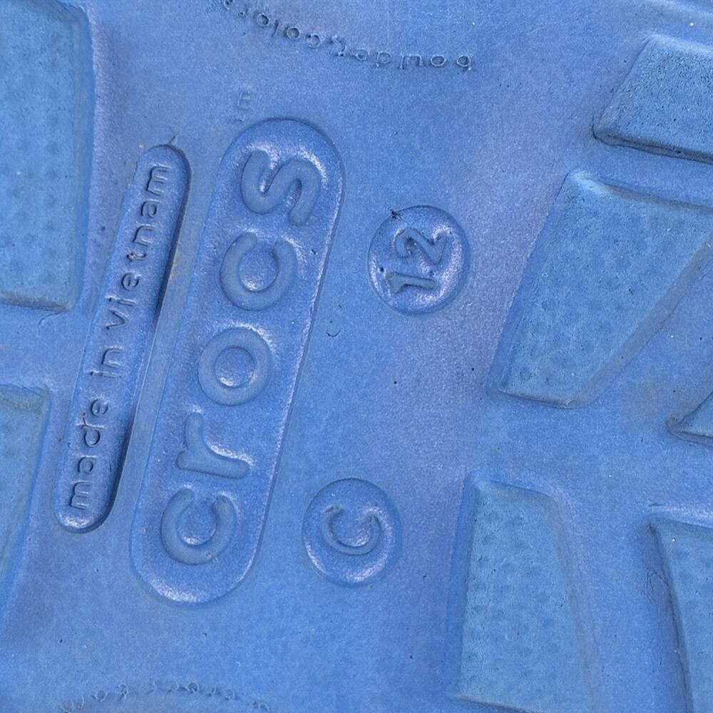 Crocs Handle It Cerulean Blue Mid Calf Pull On Waterproof Rain Boots Kids Sz 12 - Picture 8 of 9